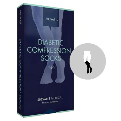 Diabetic A-D podkolanówki męskie